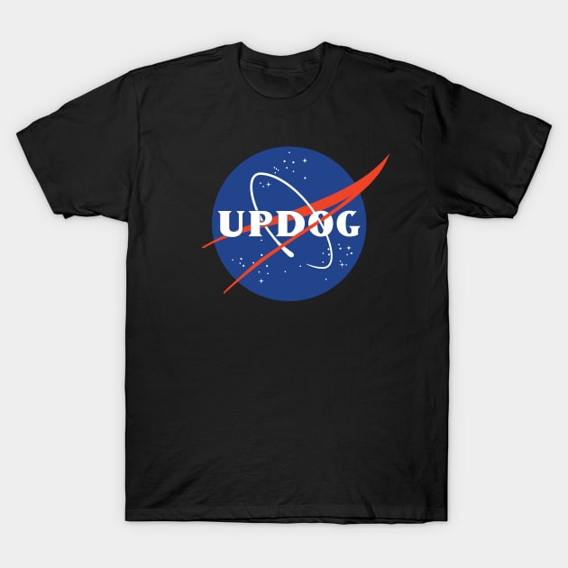 Spacey Updog T-Shirt by DCLawrenceUK